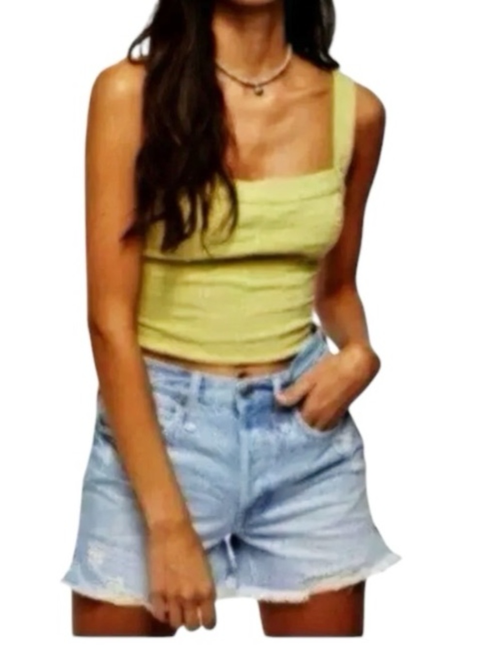 NWT Free People Sage Green Crop Top Medium